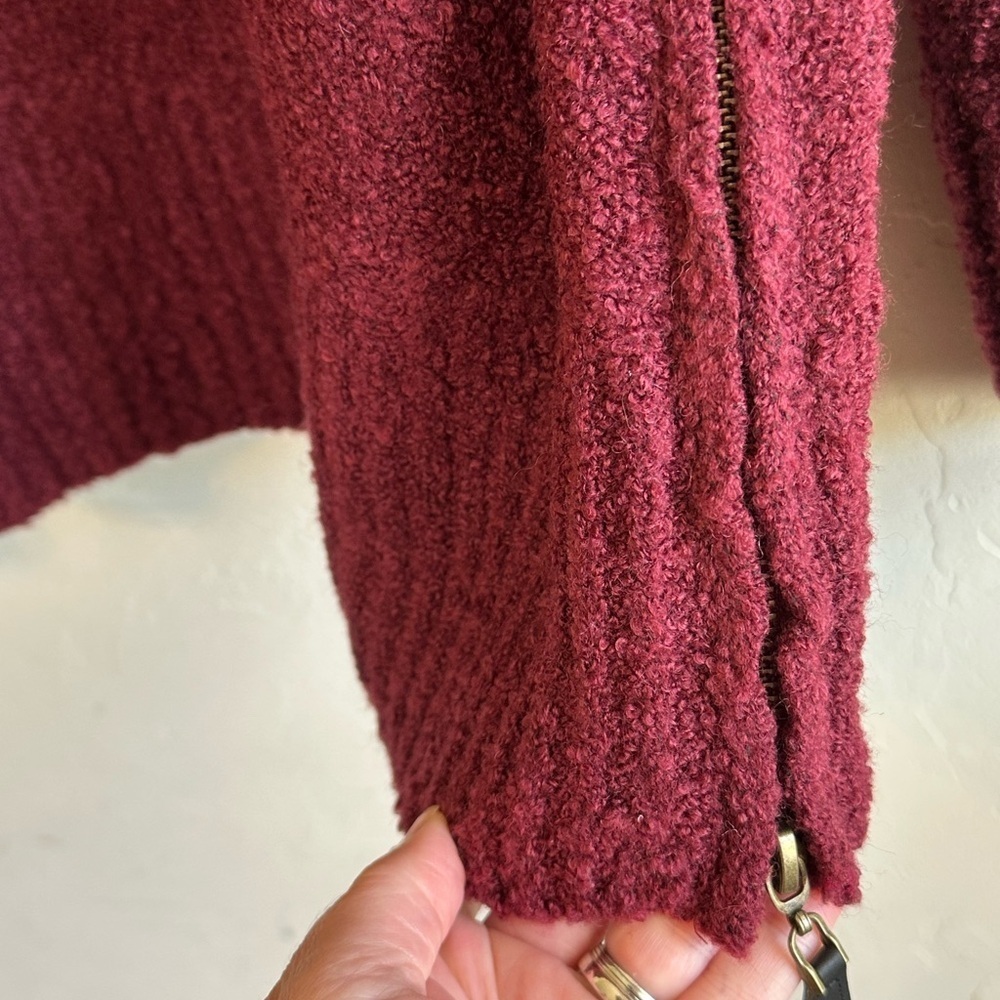 NWT Westbound Deep Red Wine Wool Blend Pullover Cowl Neck Cozy Sweater Sz 1X - Picture 3 of 11